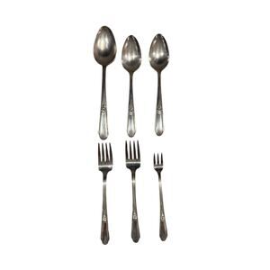 6pc Mixed Lot Wm Rogers Silverplate Flatware MEMORY HIAWATHA